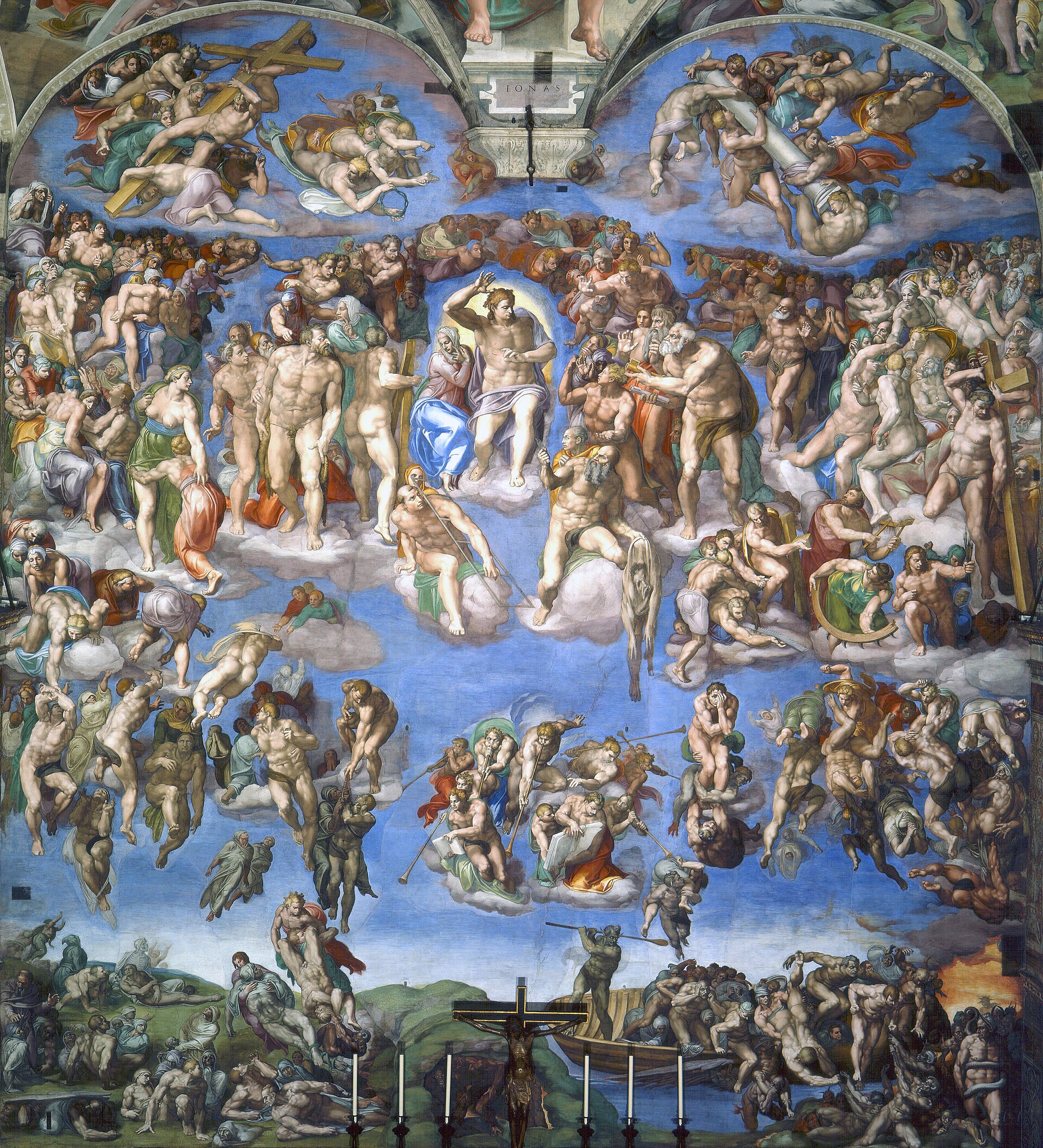 Giudizio Universale, affresco di Michelangelo sulla parete d'altare della Cappella Sistina