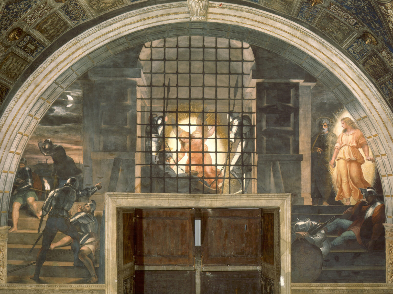 Liberazione di San Pietro, affresco di Raffaello nei Musei Vaticani